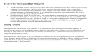 EdTech Ethics Balancing Innovation with Privacy and Equity | PDF