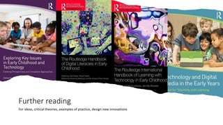 Further reading
For ideas, critical theories, examples of practice, design new innovations
 