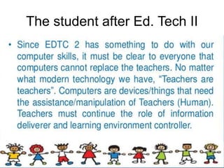 The student after Ed. Tech II
 
