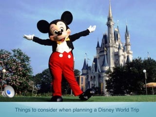 Things to consider when planning a Disney World Trip
 