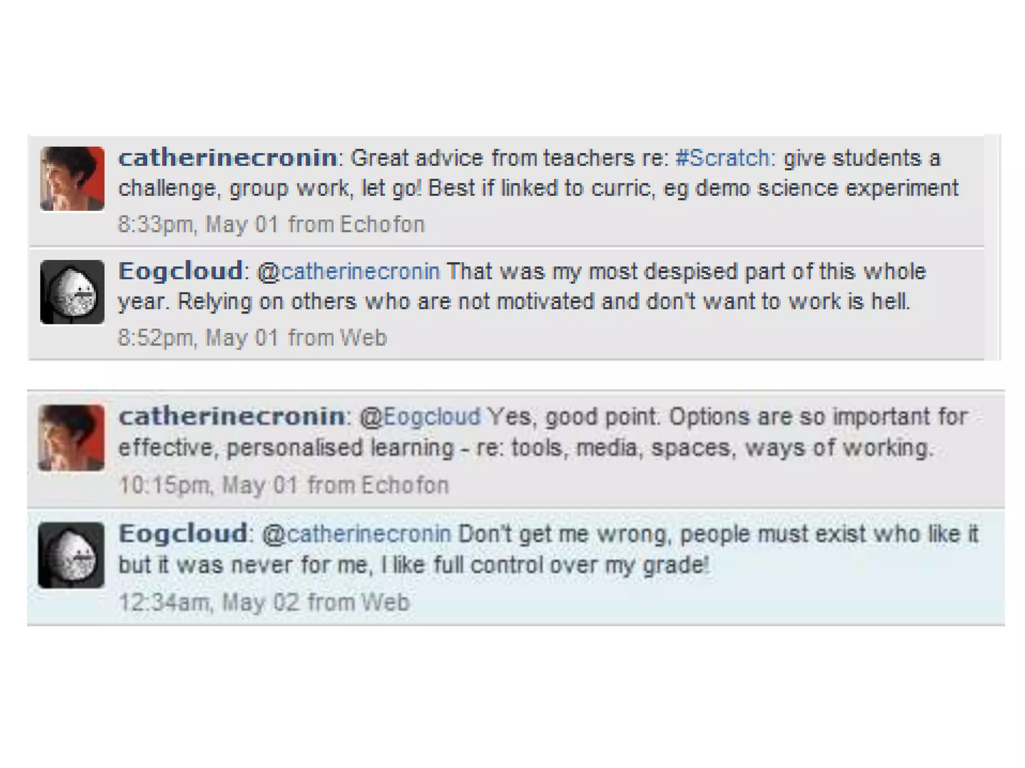 openness • social media • student voice/choice
 