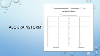 ABC BRAINSTORM
 