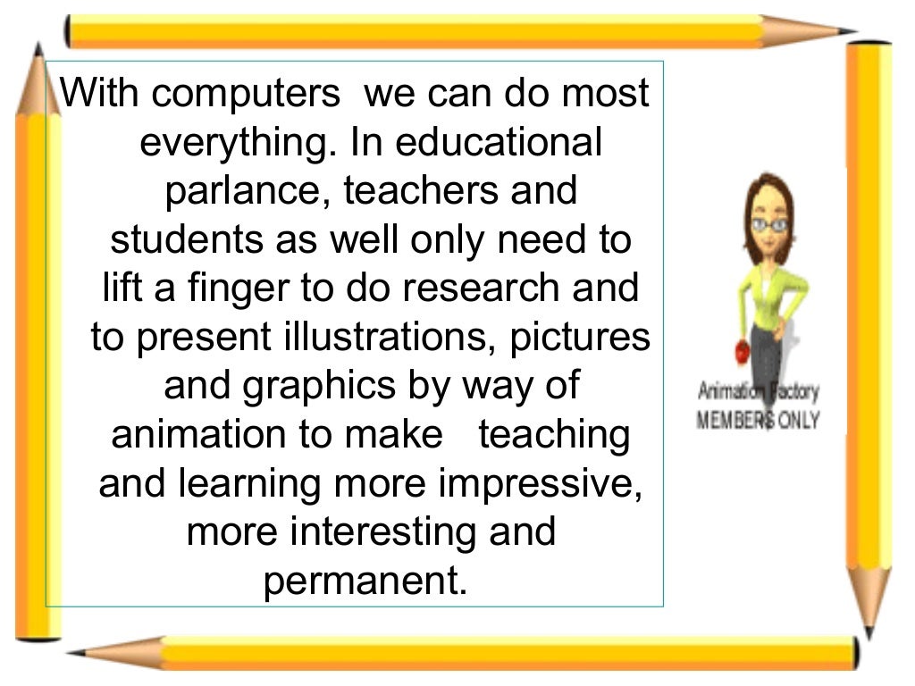 Computer as Aids to Teaching