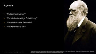 2PUBLIC© 2019 SAP SE or an SAP affiliate company. All rights reserved. ǀ
Agenda
Julia Margaret Cameron creator QS:P170,Q230120 (https://commons.wikimedia.org/wiki/File:Charles_Darwin_by_Julia_Margaret_Cameron.jpg), „Charles Darwin by Julia Margaret Cameron“, als gemeinfrei
gekennzeichnet, Details auf Wikimedia Commons: https://commons.wikimedia.org/wiki/Template:PD-old
• Wo kommen wir her?
• Wie ist die derzeitige Entwicklung?
• Was sind aktuelle Beispiele?
• Was können Sie tun?
 