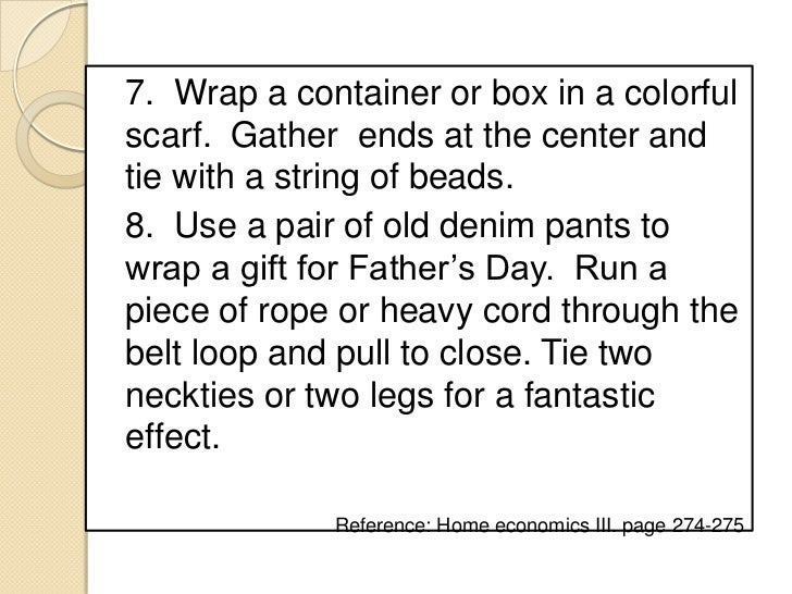 Tools and Materials used for Gift Wrapping