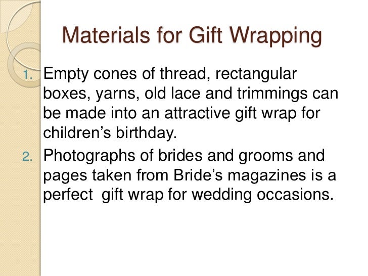 Tools and Materials for Gift Wrapping