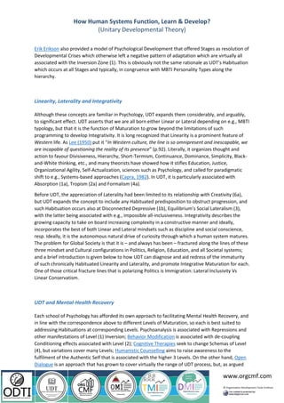 Unitary Developmental Theory Elaborated for all human systems | PDF