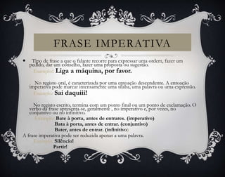 Ed tipos de frase e formas de frase | PPT