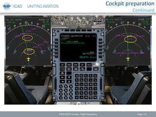 Page 114ICAO EDTO Course - Flight Operations
Cockpit preparation
Continued
 