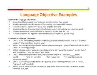 Language Objectives Examples Pdf edTPA Online Module 6. Addressing English Language Learners | PDF