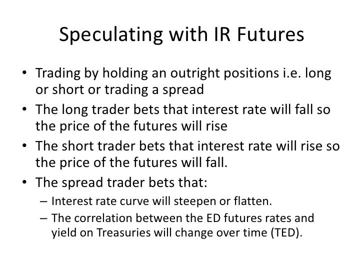 Interest rate futures trading strategies