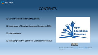 Managing Creative Commons Licenses In An Open Educational Resources Web Managing Creative Commons Licenses In An Open Educational Resources Web