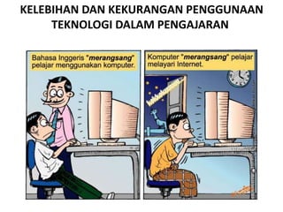 KELEBIHAN DAN KEKURANGAN PENGGUNAAN
TEKNOLOGI DALAM PENGAJARAN
 