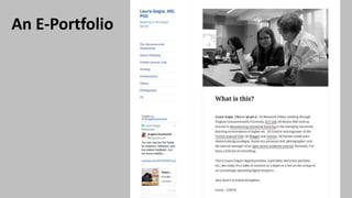 An E-Portfolio
 