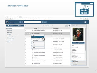 Browser:	
  Workspace	
  
13	
  
 