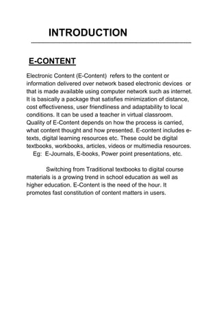 E- content features: concept, scope assignment | PDF