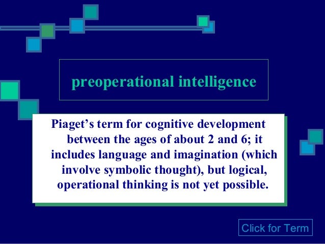 preoperational intelligence