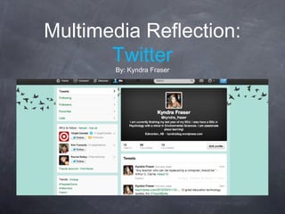 Multimedia Reflection:
Twitter
By: Kyndra Fraser

 