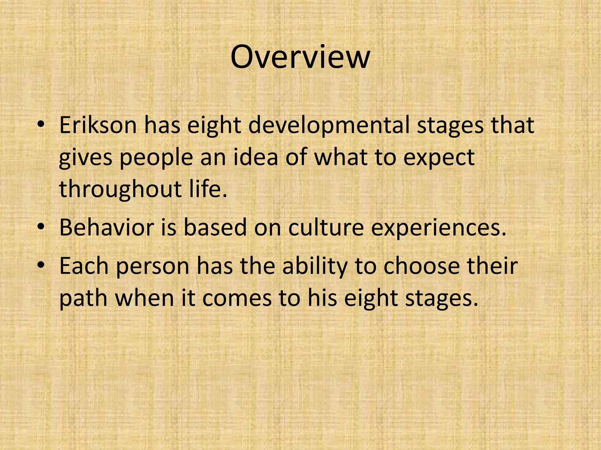 Erikson's Psychosocial Stages of Developmetn | PPTX