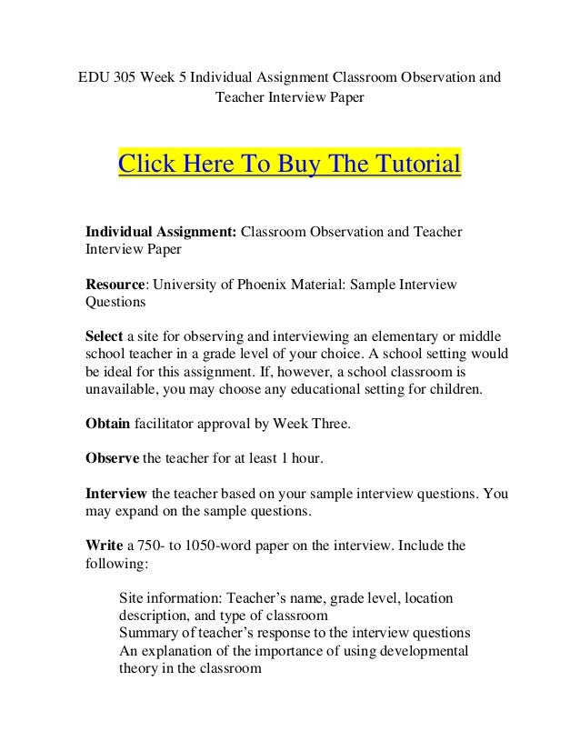 teacher interview research paper