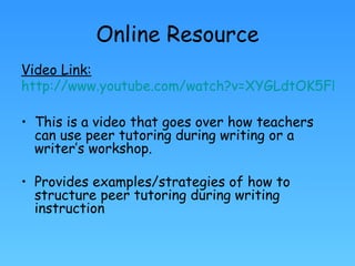 Edu 373 peer tutoring | PPT