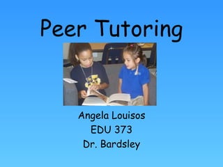 Peer Tutoring Angela Louisos EDU 373 Dr. Bardsley 
