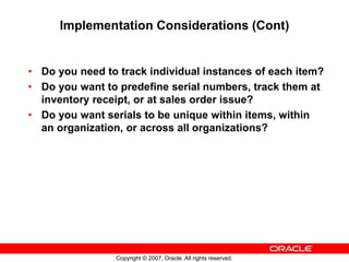 Oracle Inventory r12 lot and serial control.ppt