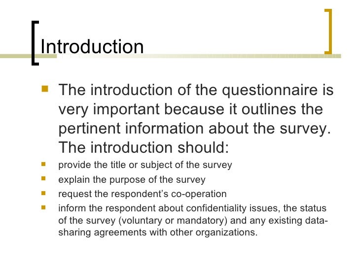 presentation survey examples