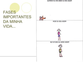 FASES IMPORTANTES DA MINHA VIDA... 