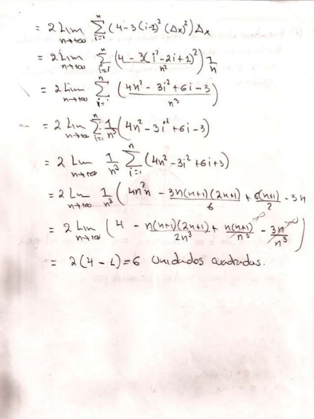 Integrales Indefinidas Y Notacion Sigma