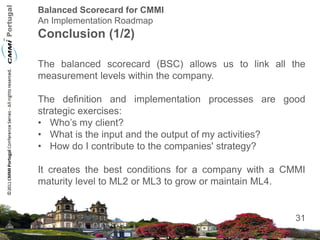 Balanced Scorecard for CMMI Implementations - Eduardo Espinheira e ...