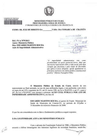 Eduardo martins rocha   ação civil pública e denúncia do mp
