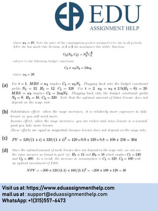 Principles of Microeconomics - Edu Assignment Help | PPTX