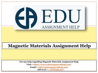 Magnetic Materials Assignment Help