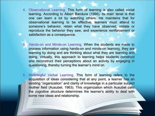 The Three-Phase Learning Cycle
A. Exploratory Hands-on Phase. In this phase the students can
explore ideas and experience ...