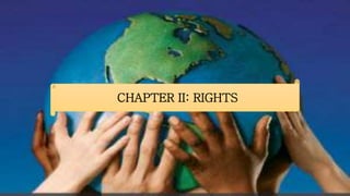 CHAPTER II: RIGHTS
 