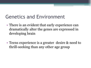 Education 1 : Brain development | PPTX