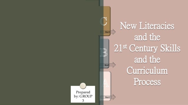 New Literacies
and the
21st Century Skills
and the
Curriculum
Process
Start
New
literacies
Start
Start
Prepared
by: GROUP
3
 