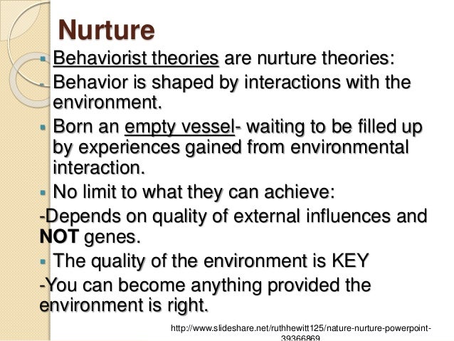 Interaction Of Nature And Nurture In Human Development Interaction Of Nature And Nurture In Human Development
