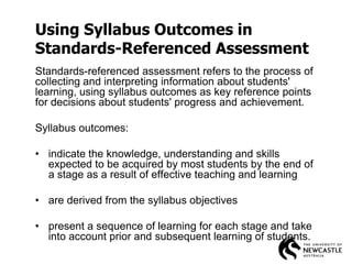 Aligning Outcomes, Assessment & Reporting | PPTX
