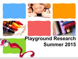 L/O/G/O
Playground Research
Summer 2015
 