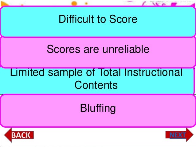 Extended response essay test items image
