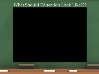 What Should Education Look Like???
 