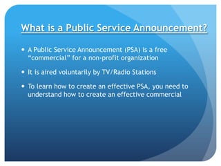Visual Psa How To Guide- PSA's | PPTX