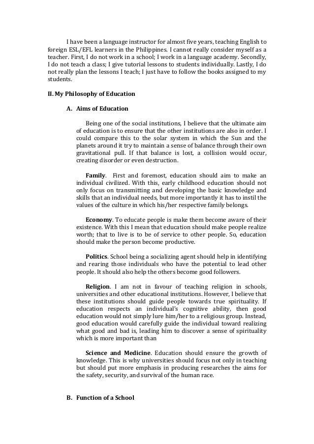 humanism philosophy of education essay