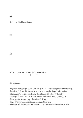 EDUC 571Curriculum Project Horizontal Mapping Project – Eleme | DOCX
