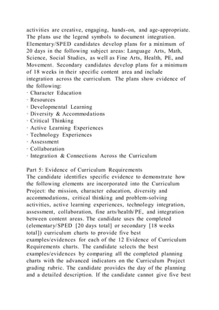 EDUC 571Curriculum Project Mapping, Charts, Evidences, and Reso | DOCX