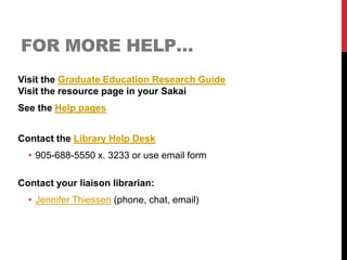 Finding Journal articlesUse library databases