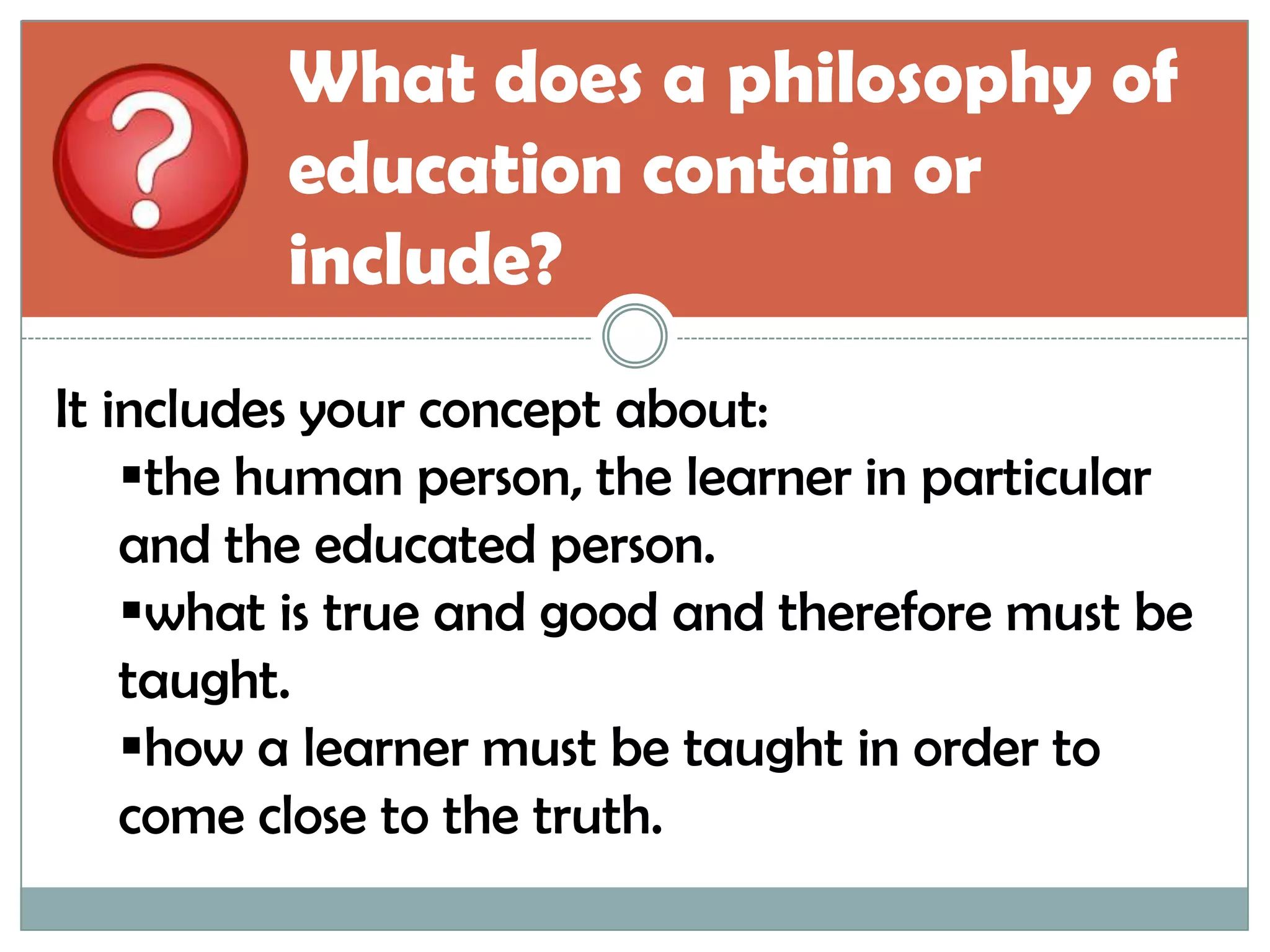 Formulating Your Philosophy of Education | PPTX