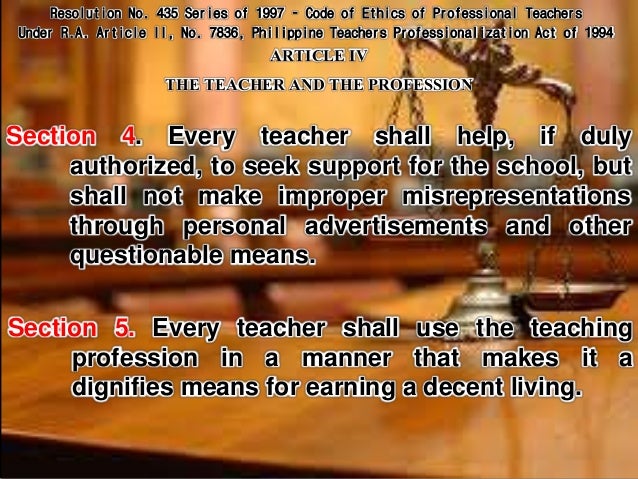The Code Of Ethics For Educ 7